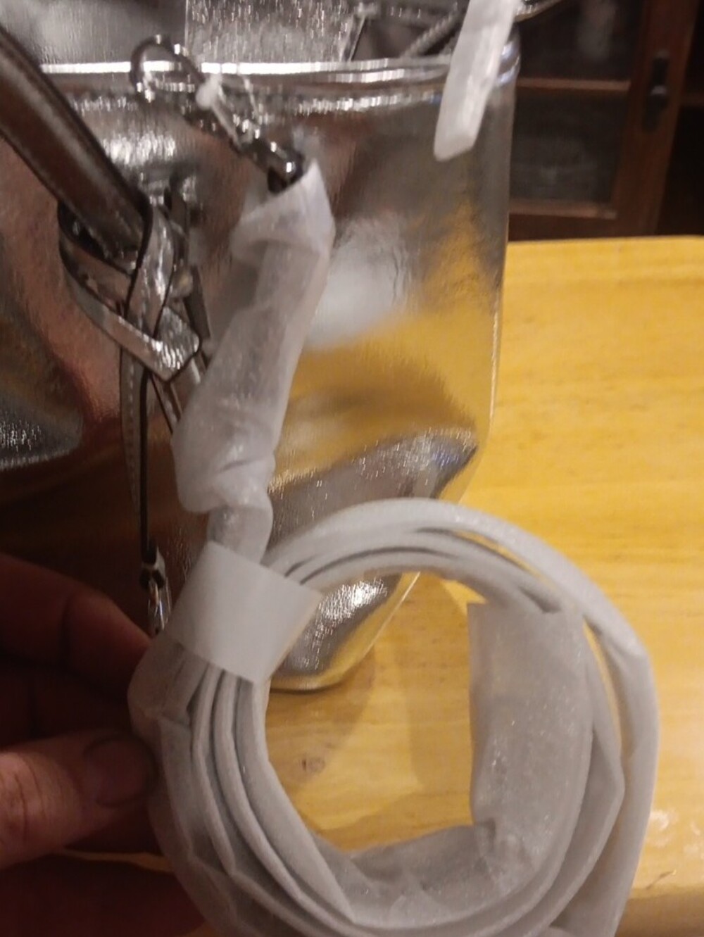 Michael Kors Jet Set Travel Extra-Small Metallic Top-Zip Tote Silver NWT - Picture 3 of 7